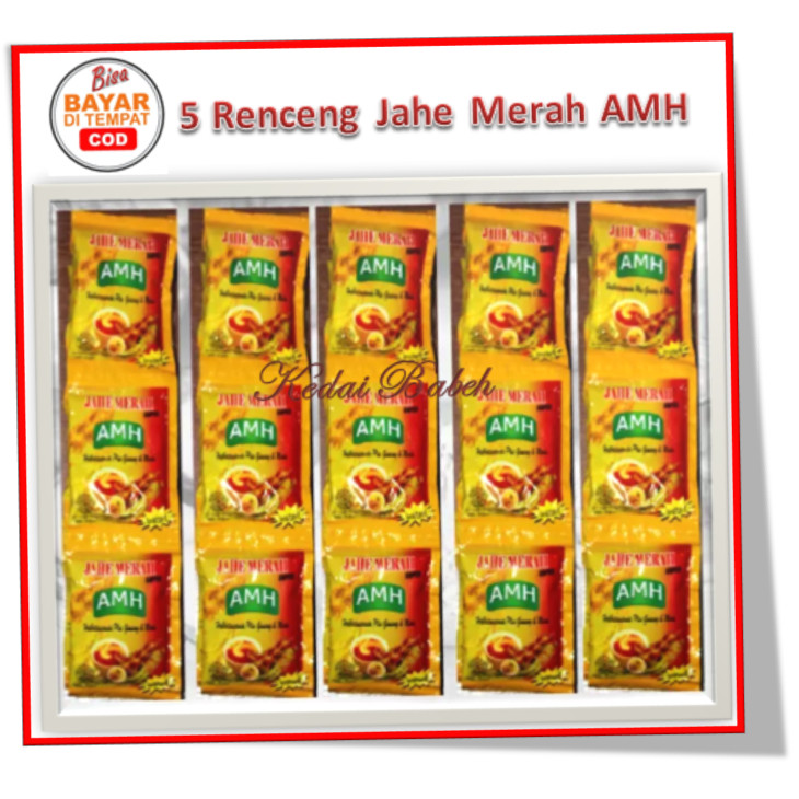 

5 Renceng - Jahe Merah super - AMH - isi 60 sachet