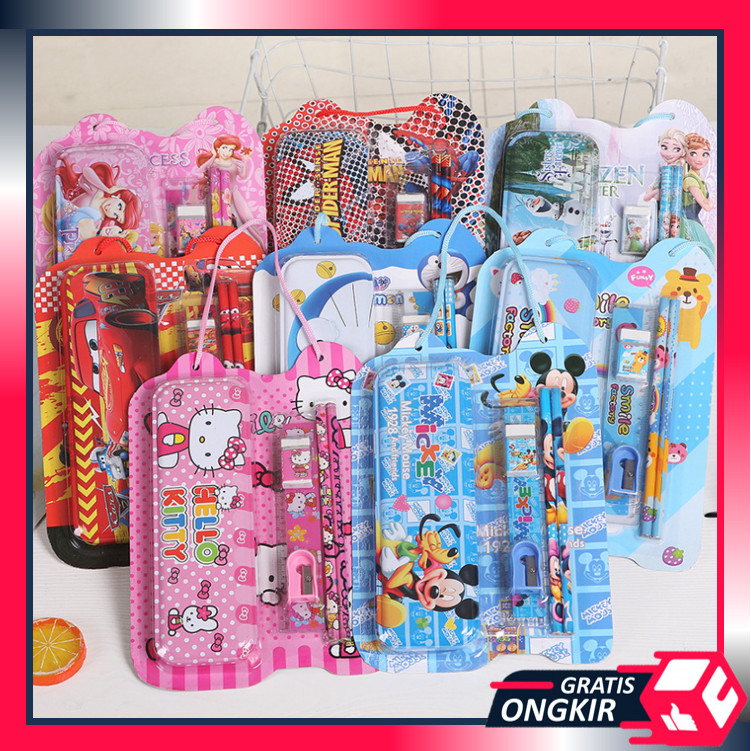 

Gratis Ongkir - S6139 Paket Alat Tulis Sekolah / Fancy Set Anak Motif Karakter Lucu / Set Alat Tulis 6 in 1 / Stationery Set Souvenir Anak
