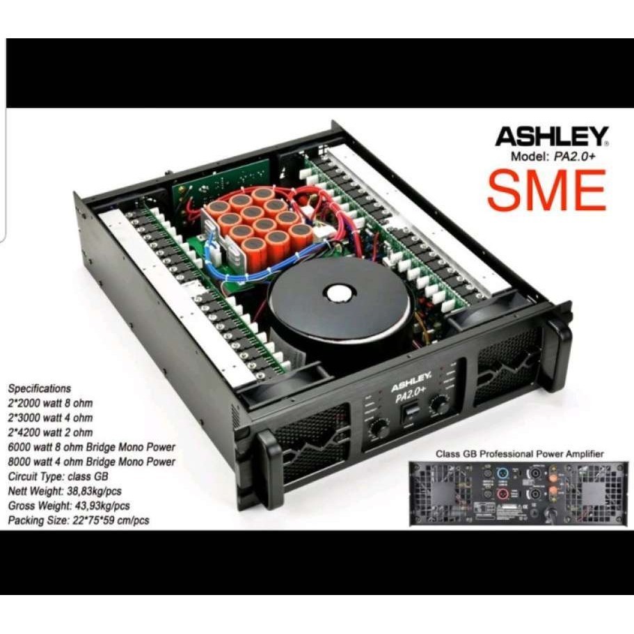 Termurah Power Amplifier Ashley Pa 2.0 Plus Power Ampli Ashley Pa2.0+ New