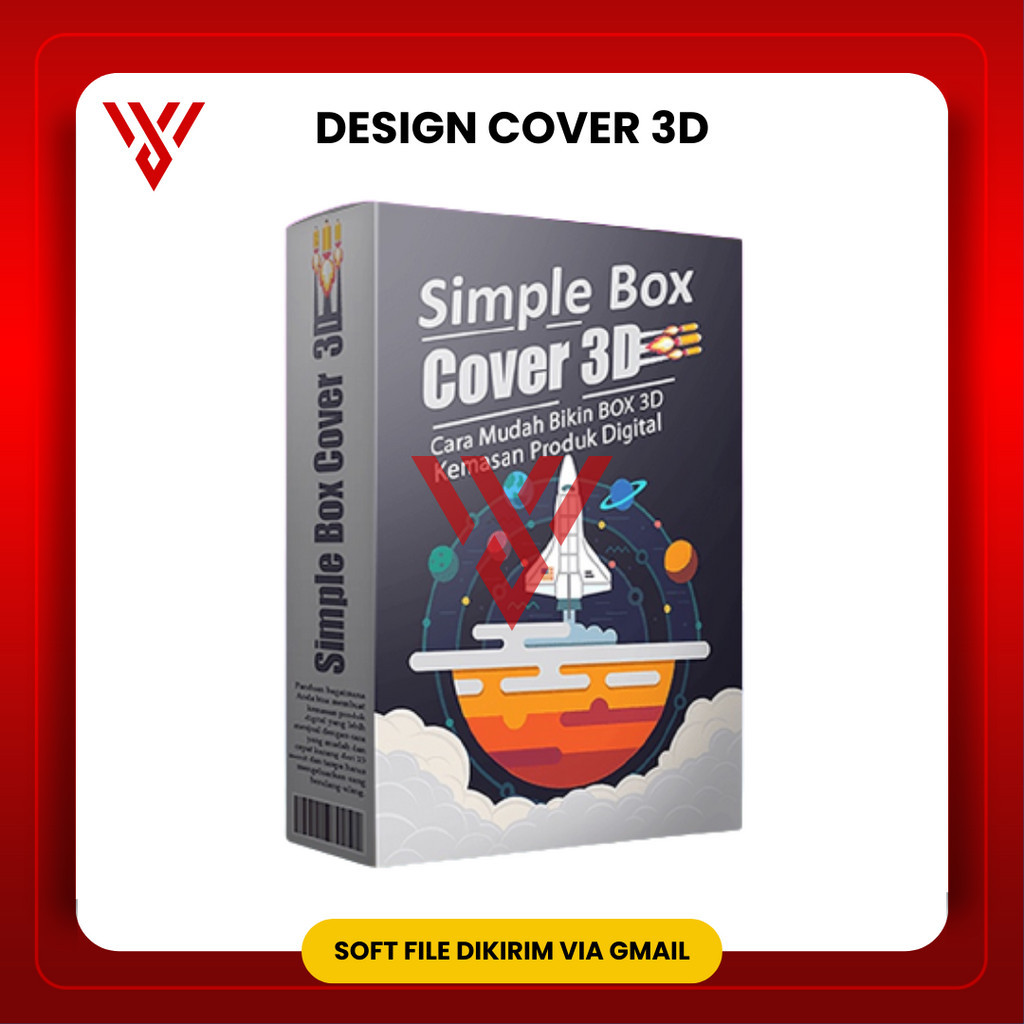 Template Cover Box 3D Format Powerpoint PPT