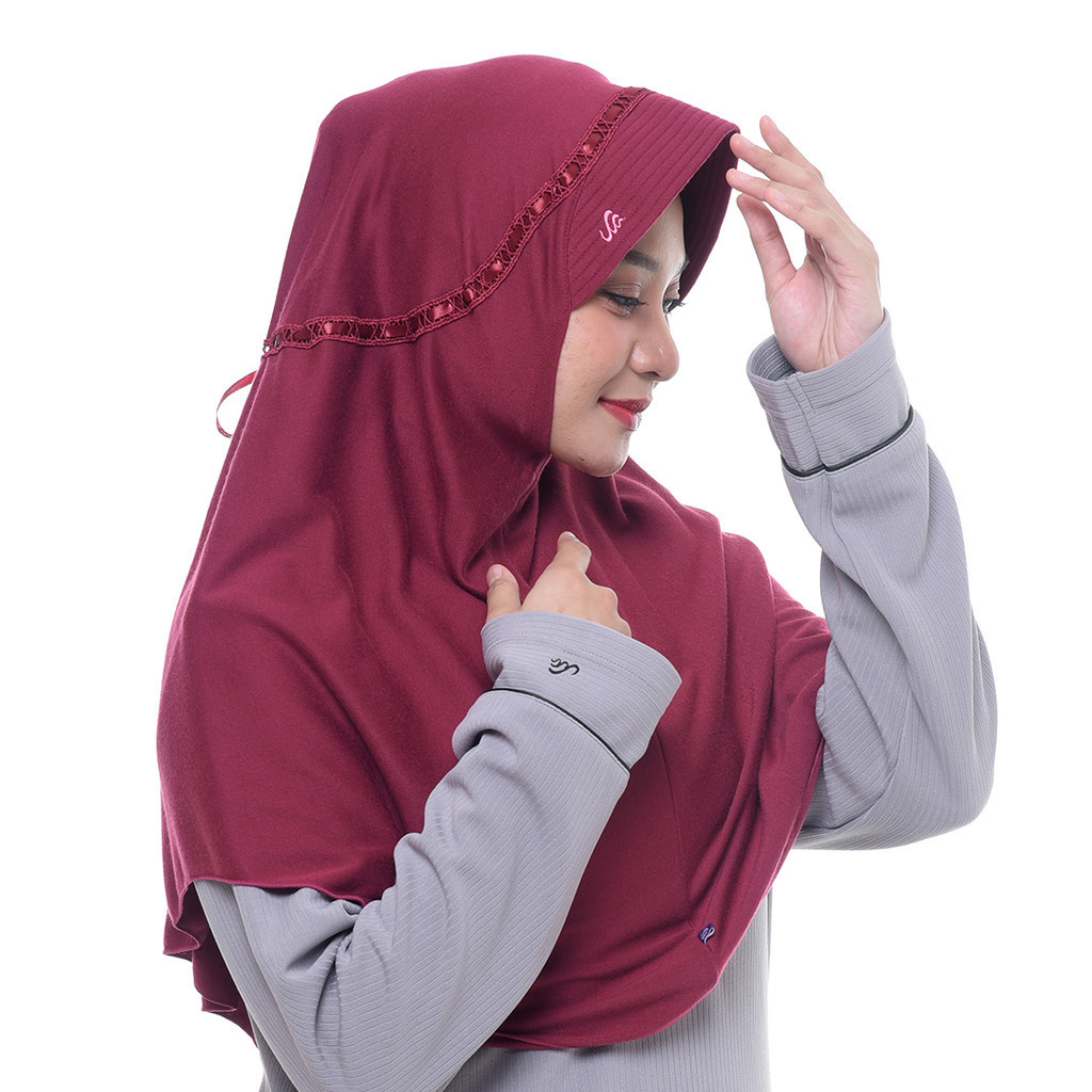 Jilbab Rabbani Ori Hemy Hijab Store Motif Polos Serut Atas Kepala