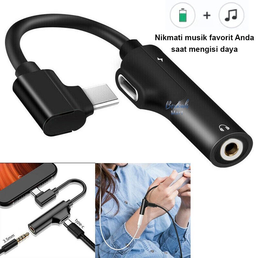 Converter USB Tipe C Ke 3.5mm AUX Audio Jack OTG Adapter Audio USB C Kabel Adaptor Headphone Earphon