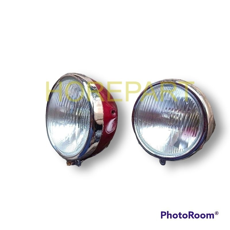 BATOK LAMPU REVLEKTOR CB 125 CB 100 L2G IMPORT MIRIP ORIGINAL PNP lampu 5,75 INCHI BAGUS a1