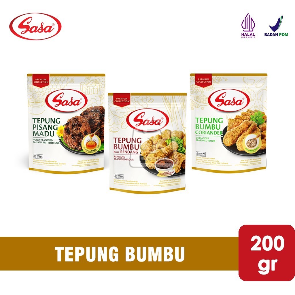 

Tepung Bumbu Sasa Premium Pisang Madu / Rendang / Coriander (200 gr)