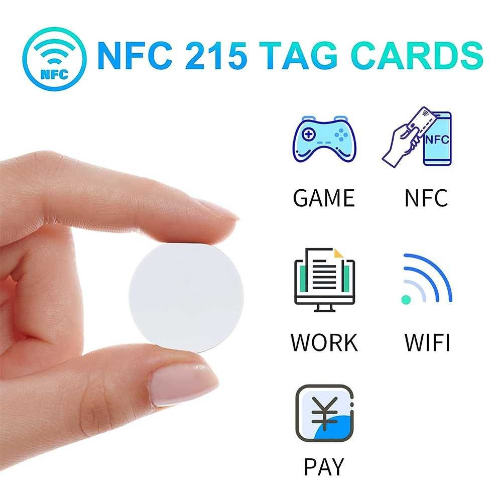 

CNDL - GUGUJI NTag215 NFC Tag Sticker RFID No Adhesive 25mm 10 PCS - GJ-25