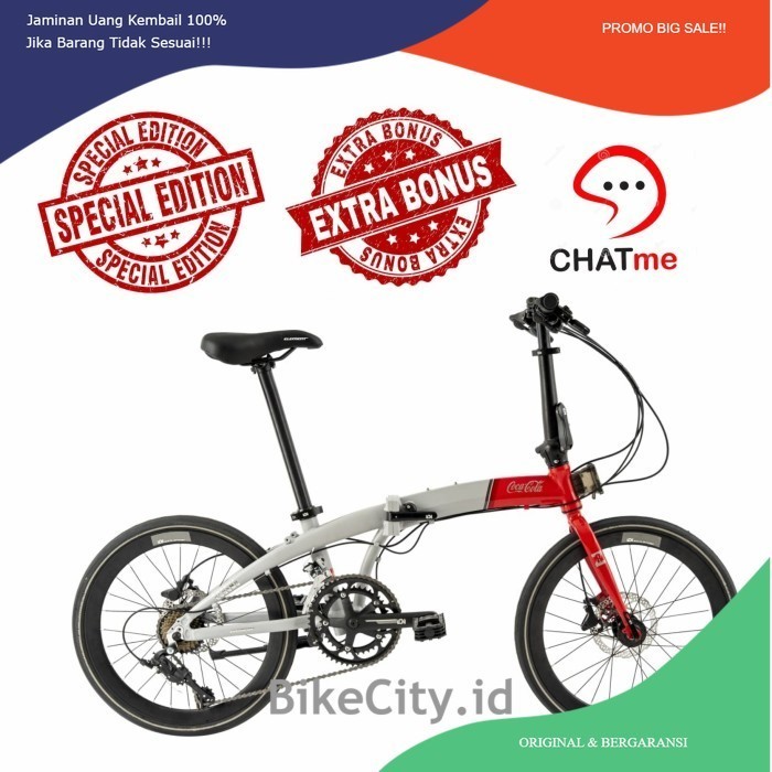 PROMO FLASH SALE Sepeda Lipat ELEMENT ECOSMO Z8 451 20 INCH 8 SPEED Edisi COCA COLA