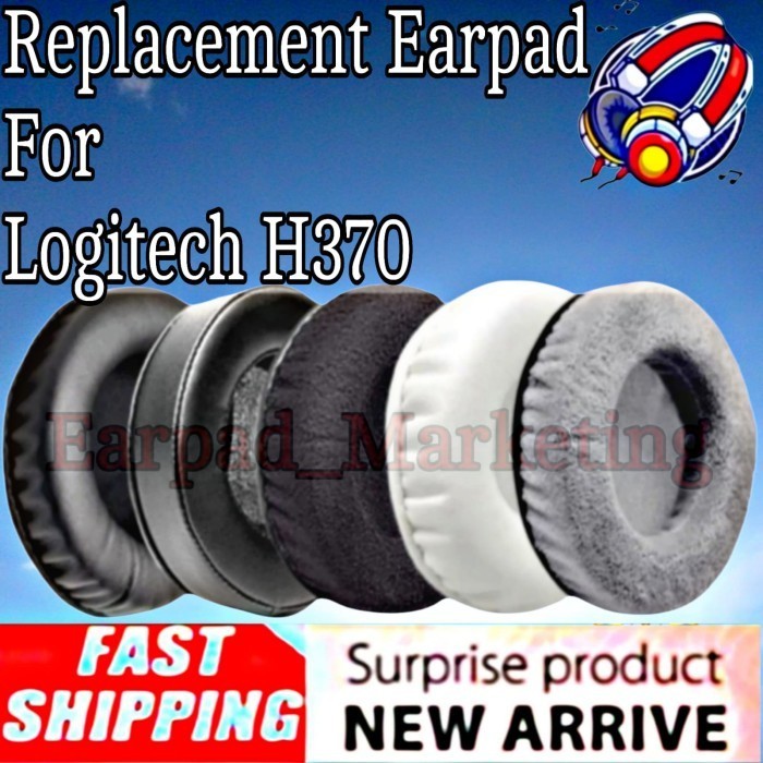 Sepasang Ear Pads Busa Mic Headset Logitech H370 H 370