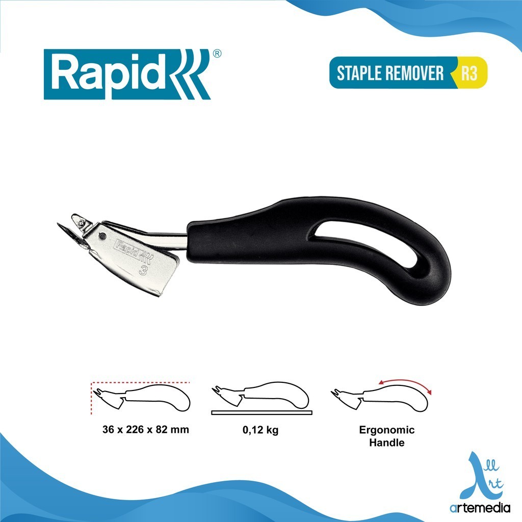 

Rapid R3 Staple Remover Alat Buka Staples Manual Original Swedia, Ringan & Ergonomis