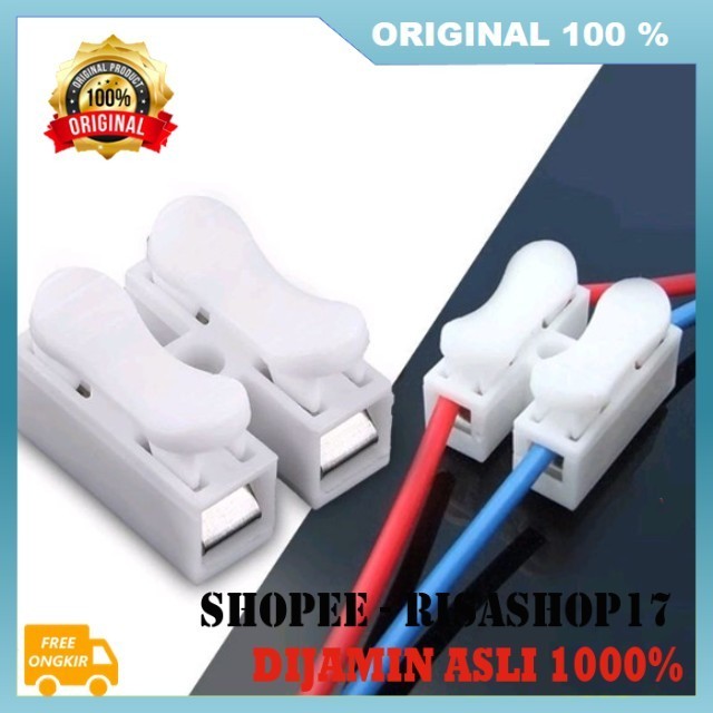 Safety Sambungan Kabel 2 Pin Konektor Kabel listrik Isi 50 pcs 100% ASLI