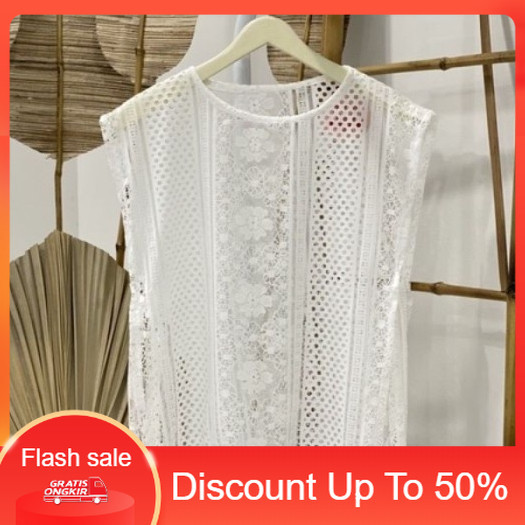 PREMIUM outer burkat tanpa lengan vest brokat premium  Lace Burkat Rompi Wanita