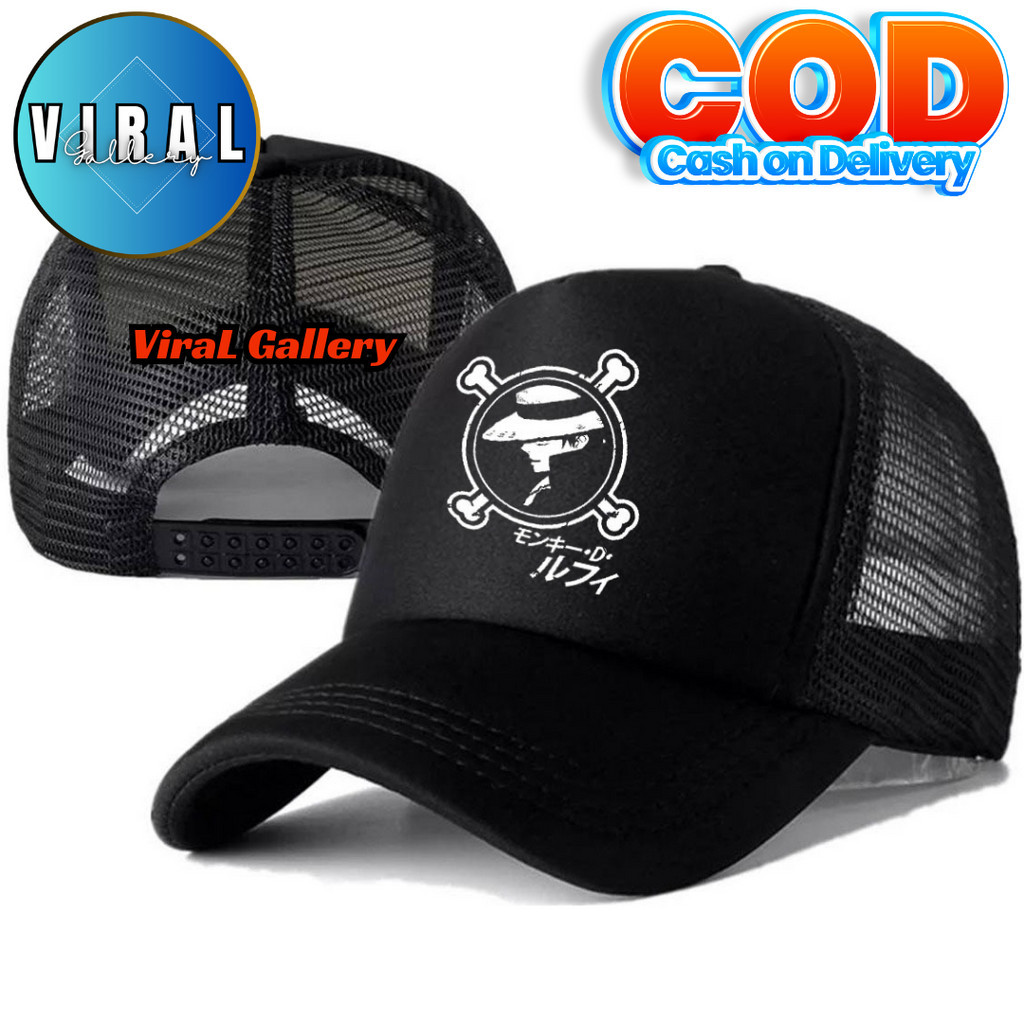 ViraL Gallery Topi Trucker ONE PIECE - Topi Distro ONE PIECE Logo - Topi ONE PIECE Premium - Topi Pr