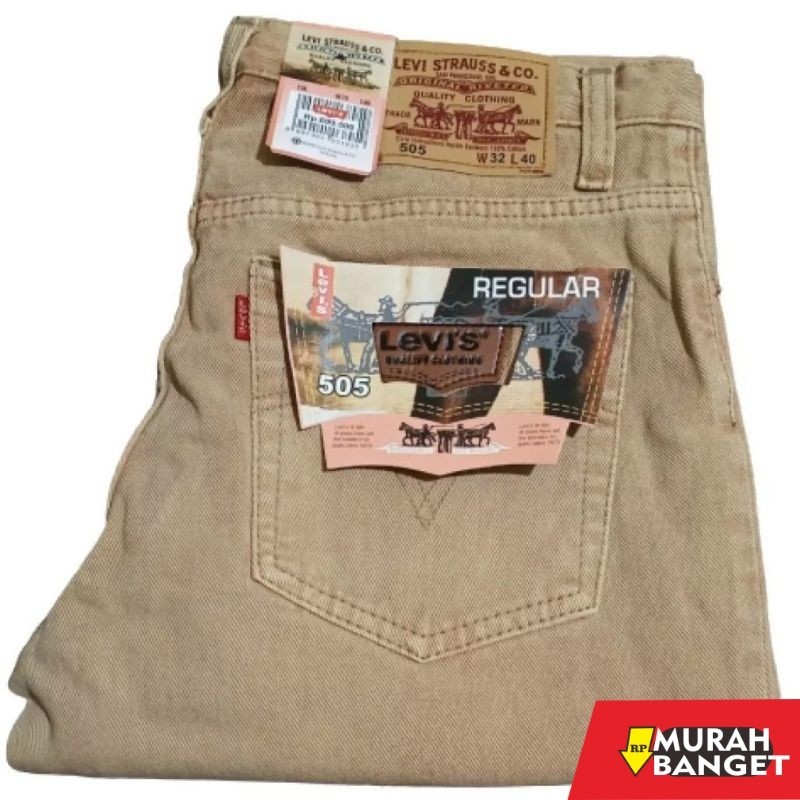 Celana Denim Pria Terbaru- Celana Jeans Cream Reguler Cowok jeans standart pria warna cream abu abu