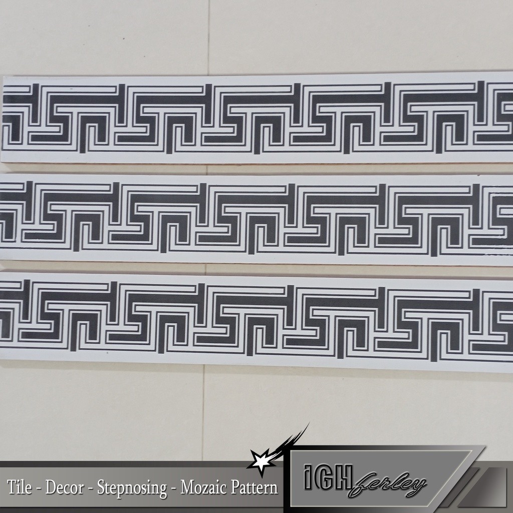 Lis Keramik Dinding 10x60 cm Motif Simpel Geometri