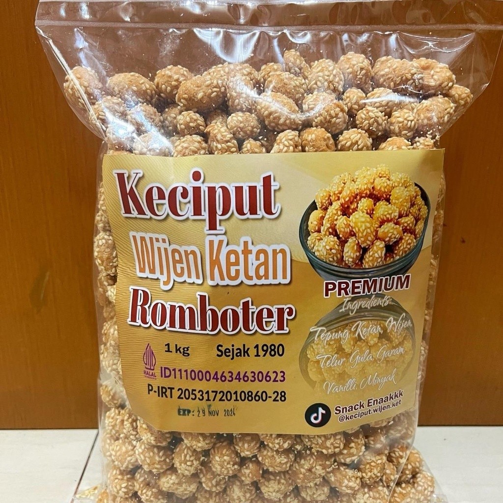 

Keciput Wijen Ketan Asli 1kg / 1kilogram Snack Kue