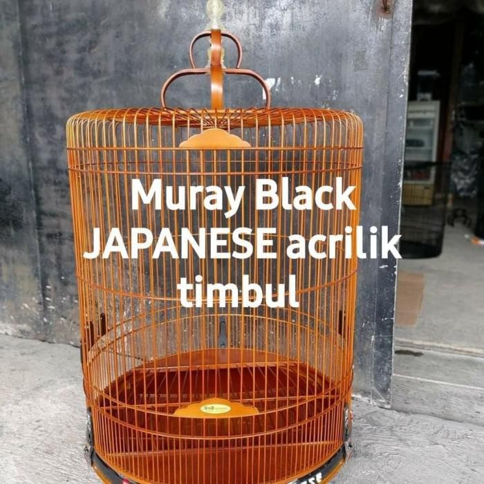 PROMO SALE SPESIAL Promo Toko  Kandang Burung / Sangkar Murai Batu Bnr Black Japanese Akrilik Timbul