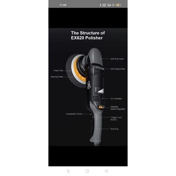 Shinemate EX620 orbit 21mm Dual Action, Mesin Poles