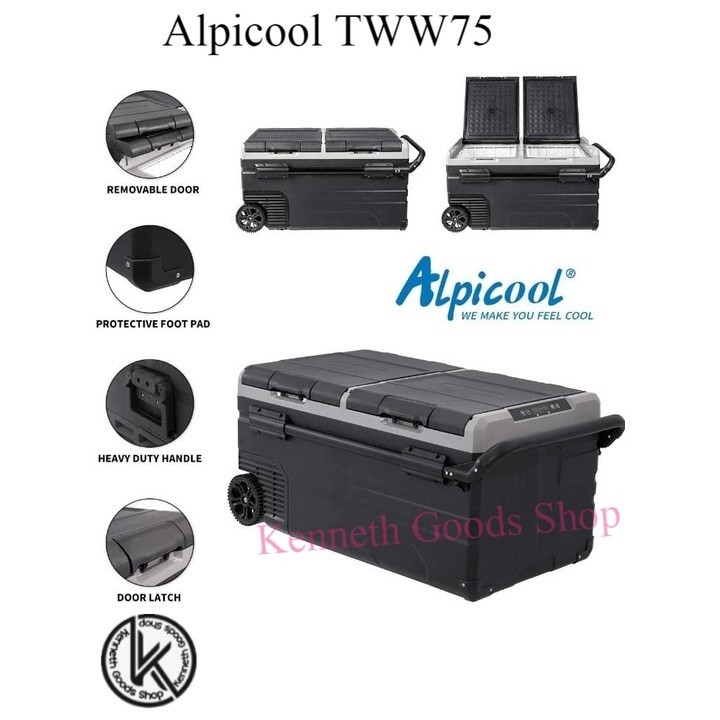 Mini Freezer/Freezer Vaksin/ALPICOOL TWW75/Kulkas Tempat Vaksin/Kulkas Mini/Kulkas Mobil/Kulkas Port