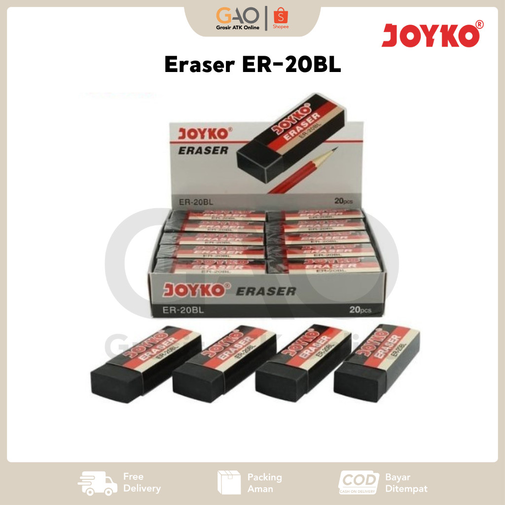 

Eraser Penghapus Joyko Hitam Besar EB-20BL