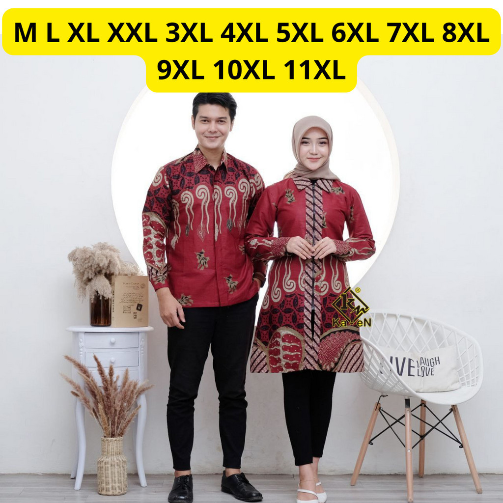 BATIK SARIMBIT COUPLE MODERN KEMEJA JUMBO TUNIK JUMBO BIG SIZE TERBARU BAHAN 100% KATUN