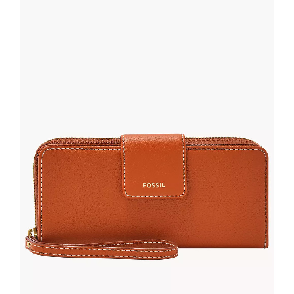 Fossil Madison Zip Clutch Red Clay Dompet Wanita SWL2228-619