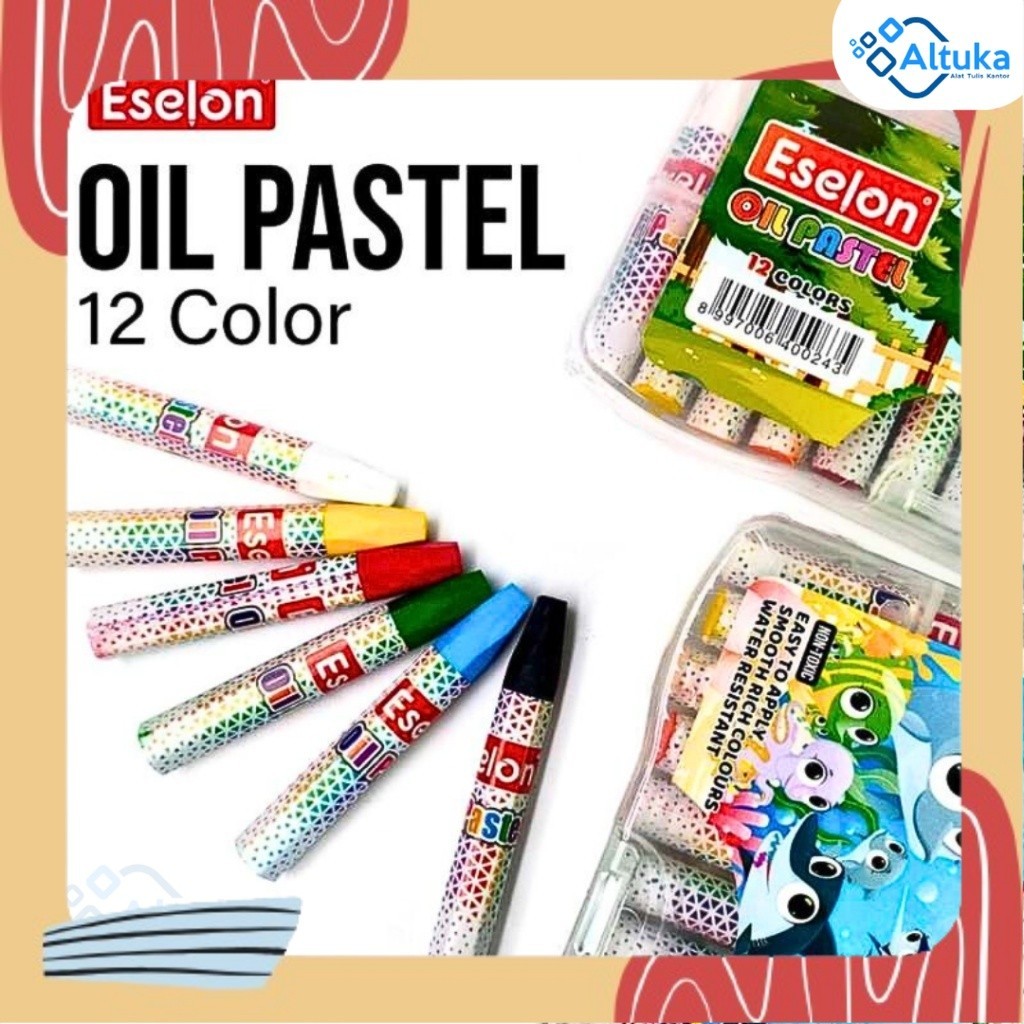 

Krayon Alat Mewarnai Eselon 12 Warna / Oil Pastel 12 Color Eselon