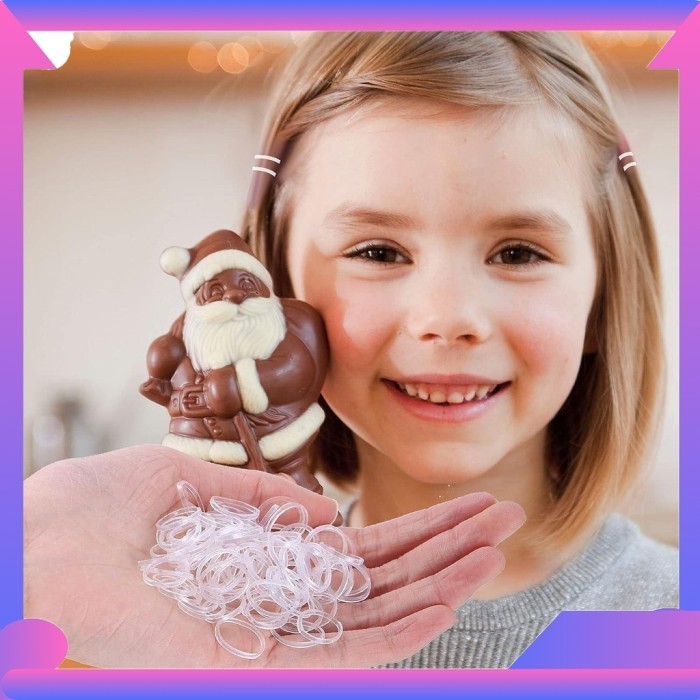 Karet Jepang Gelang Ikat Rambut Kunciran Transparan 200pcs