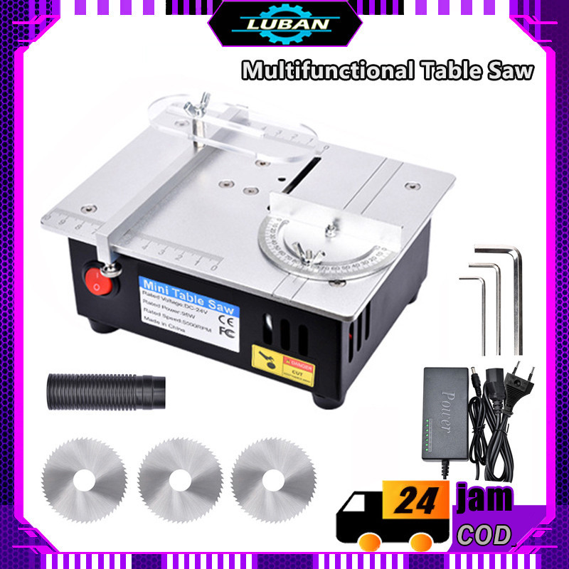 Gergaji Meja Multifungsi Mini Gergaji Desktop Listrik Alat Pemotong DIY Rumah Tangga Kecil Mesin Bub