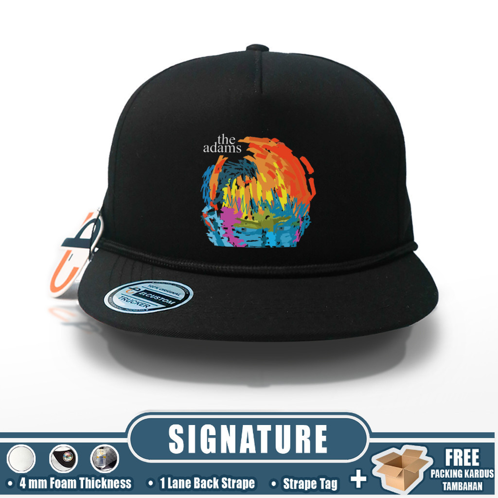 Signature - THE ADAMS SNAPBACK CAPS /  Band / Topi Snapback / Topi Twill / Design Custom / SB Drill 