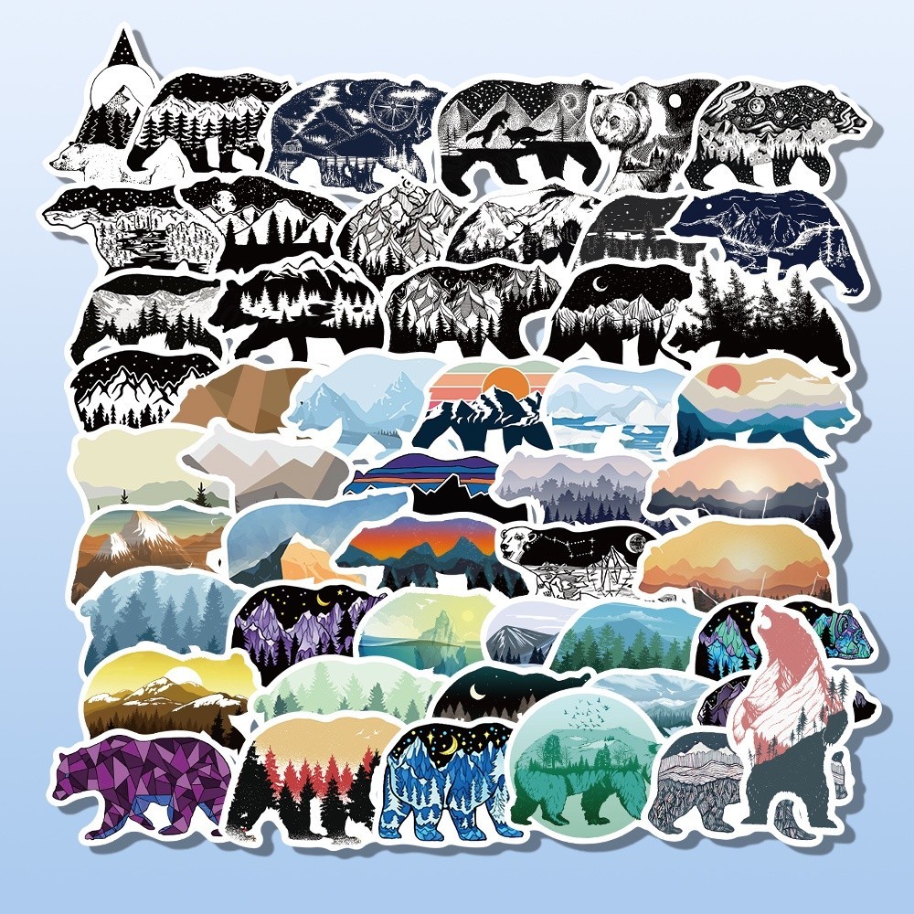 

PROMO25 Pcs Stiker Grizzlies Tahan Air Untuk Dekorasi notebook hello.nuza