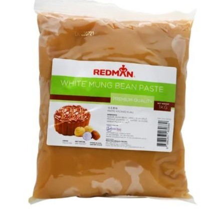 

[BEST] Redman Premium Mooncake Filling - White Mung Bean Paste, 1 kg, Halal