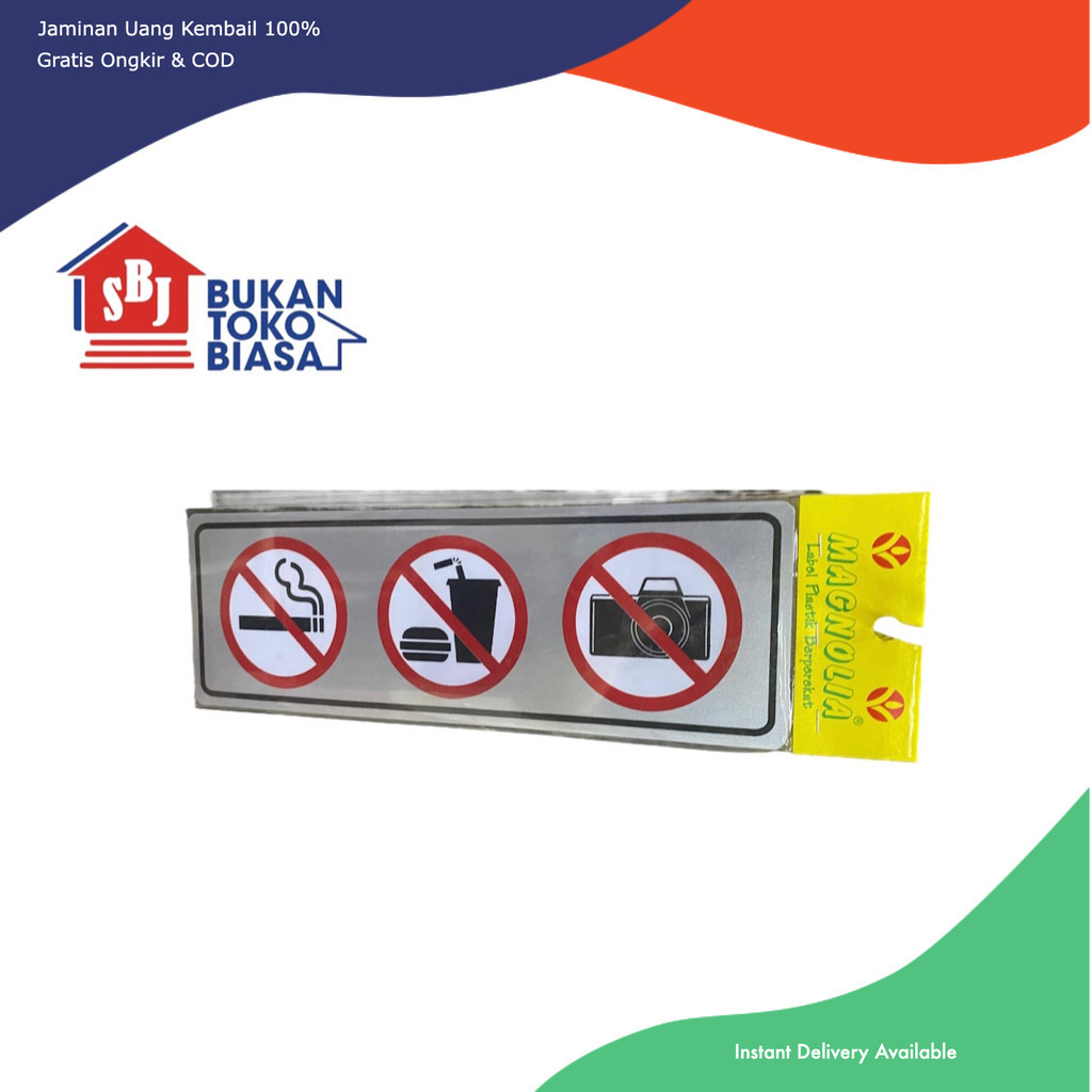 

LABEL NO SMOKING, MAKAN, FOTO LBL-15 SL 97X290MM