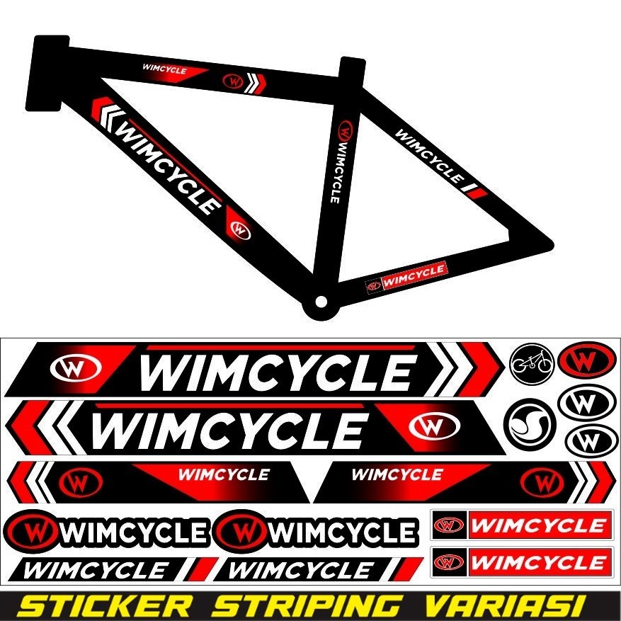 sticker sepedah COD / STICKER ALL SEPEDAH WIM VARIASI BIKE STIKER POLET ALL SEPEDA STRIPING  WIM-CYC