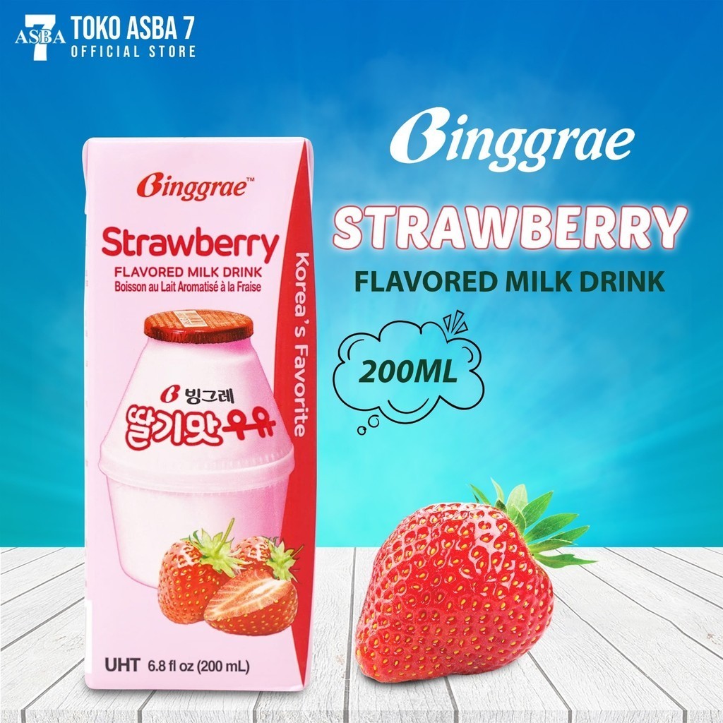 

BINGGRAE STRAWBERRY FLAVORED MILK DRINK 200ML