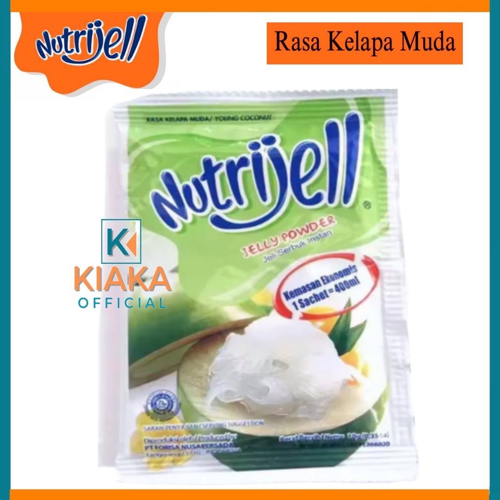 

LAKU Nutrijel Jelly Instant 10gr Rasa Kelapa Muda Kemasan Ekonomis 1 Pack / 12 Sachet