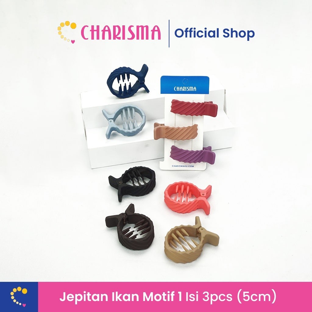 Jedai Ikan Jedai Rambut Ikan - Jedai Doff Ikan - Charisma Fish Style Hair Claw Clips - Jepitan Rambu