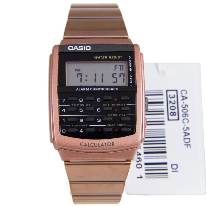 JAM TANGAN PRIA CASIO CALCULATOR DATA BANK CA506C-5AD ORIGINAL