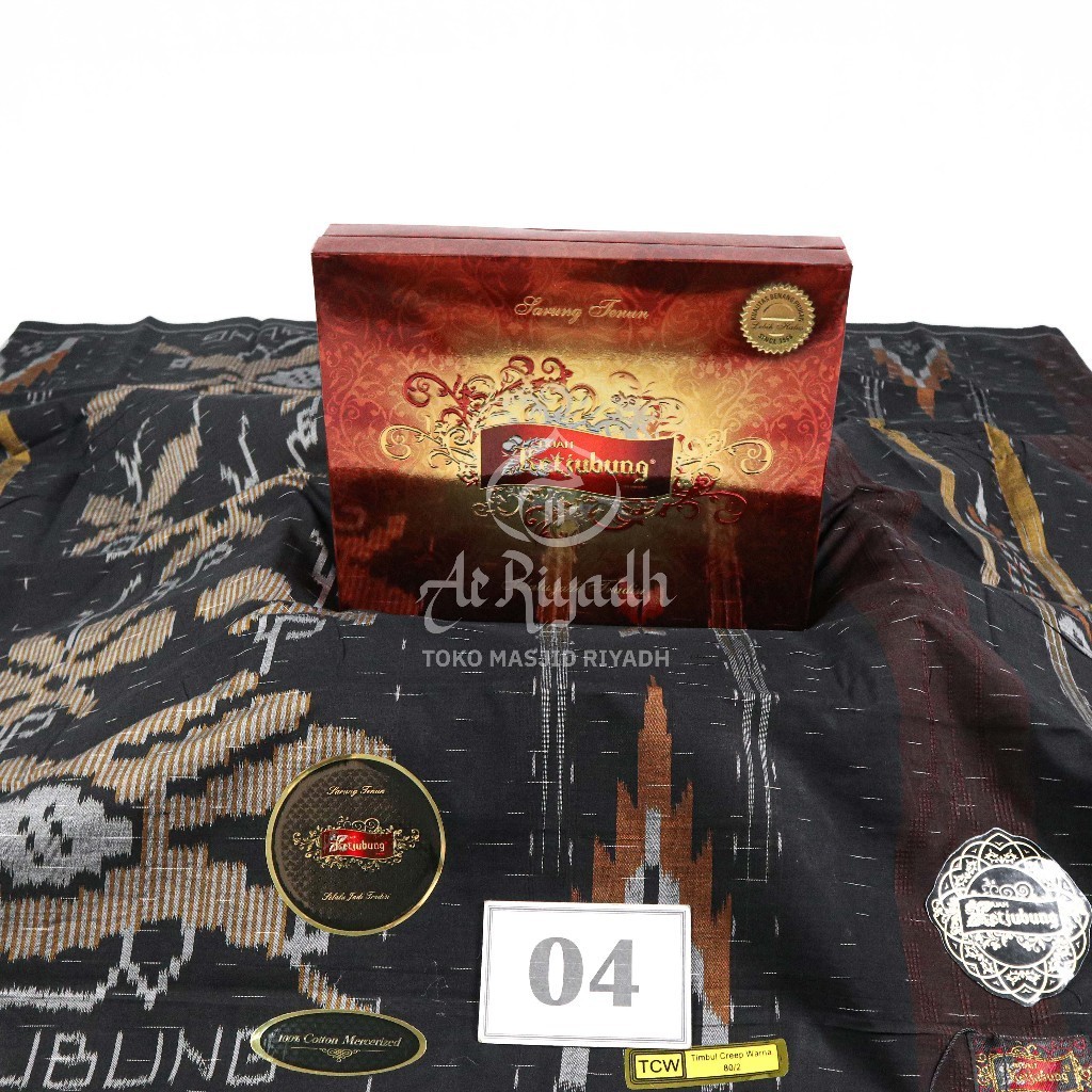 BIG PROMO SPECIAL RAMADHAN Sarung Ketjubung Gold Motif TCW Timbul Creep Warna Ketjubung Red Mesres