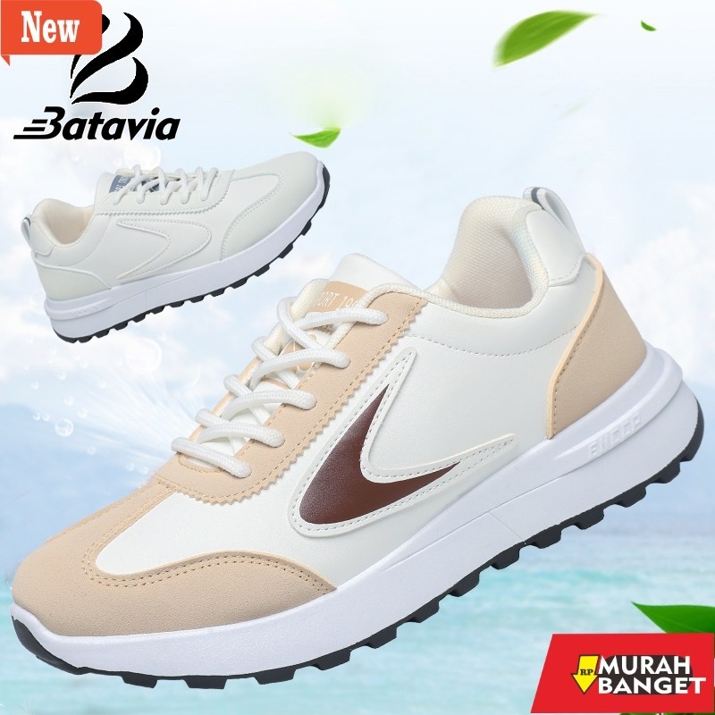 Sepatu untuk lebaran- Batavia Fashion Sepatu Sneakers Wanita Sport Shoes white Sepatu Sneakers Wanit