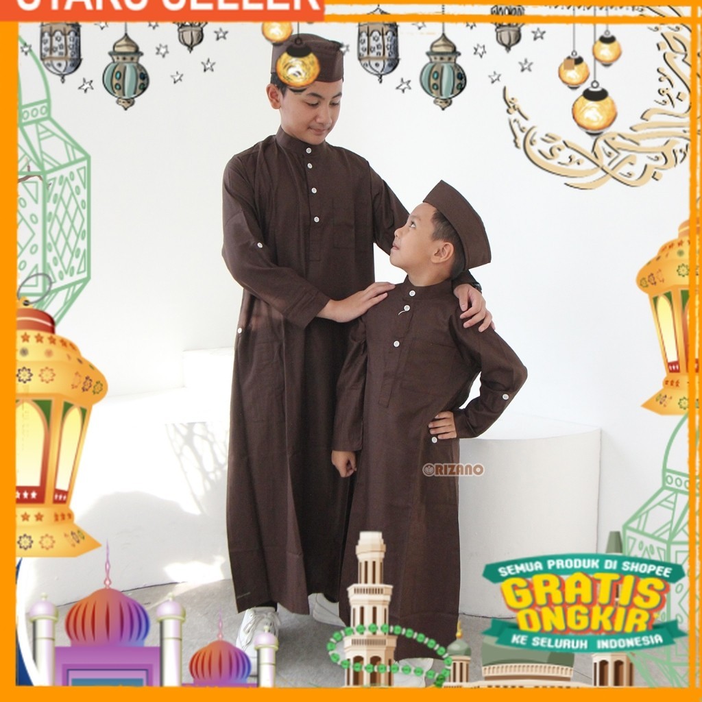 Jubah Anak Polos Model Jubah Saudi Toyobo Fodu Gamis Anak Laki Laki Muslim Lengan Panjang BUYA/ Pink