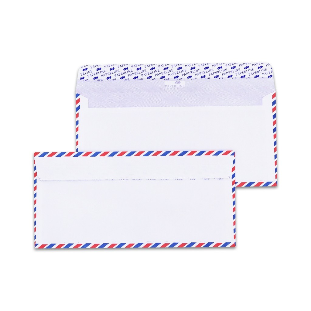 

RK [Stationery Spectrum] Paperline Amplop Putih Airmail 90 APS Bergaris Merah Biru - PPL EV 90 APS