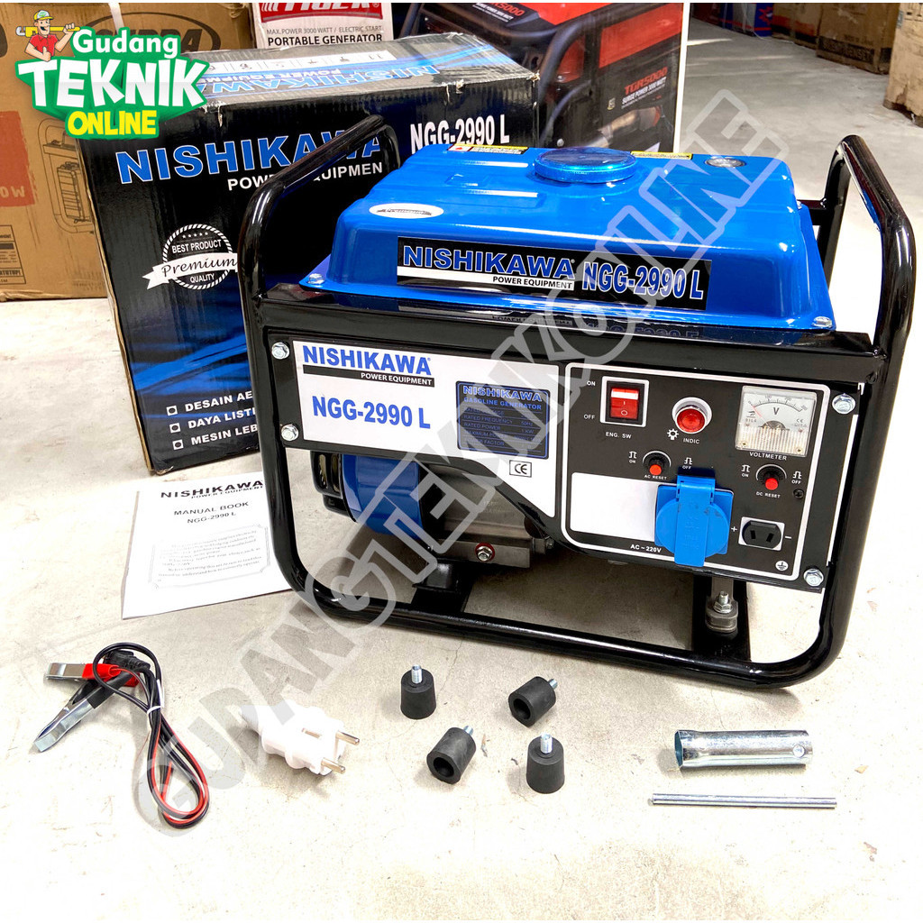Genset 1000W 4Tak NISHIKAWA NGG2990L Power Generator 1000W NGG 2990L - Gasoline Genset Bensin 4Tak N