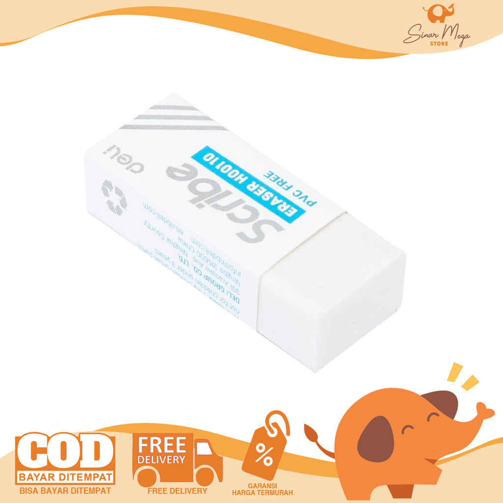 

Deli Penghapus White H00110 SCRIBE Warna Putih Eraser Karet Penghapus Pembersih Bebas PVC