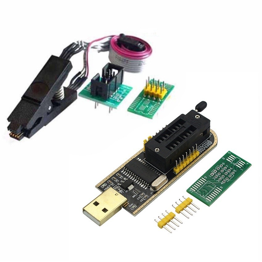Paket komplit Alat Flash Bios IC Eeprom TV Led USB Programmer Ch341A CH341 CH 341 24 25 Series