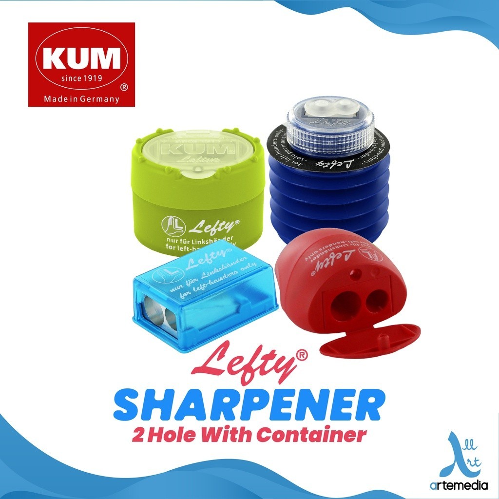 

KUM Sharpener Lefty 2 Hole Container Rautan Pensil