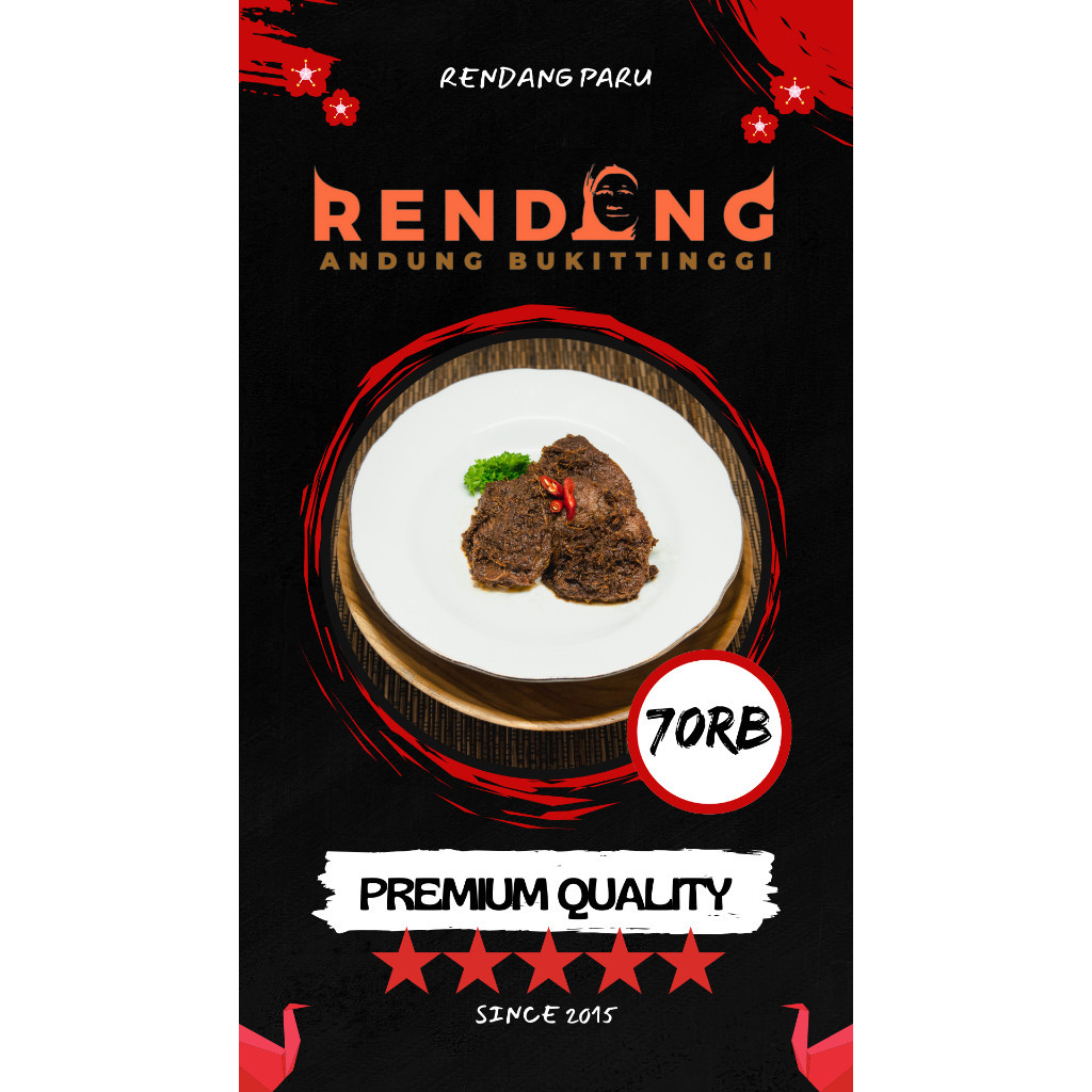 

200gram Rendang Paru Asli Padang Rendang Andung Bukittinggi Khas Padang Sumatera | Rendang Instan | Lauk Instan