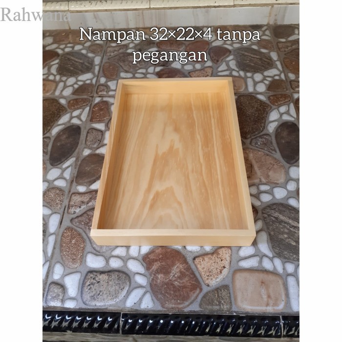 

Baki Kayu/ Nampan Kayu Pinus 32x22cm Tanpa Lubang antik