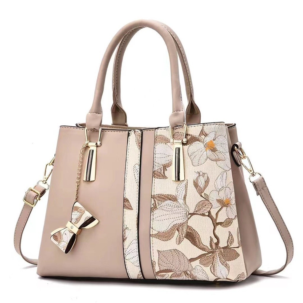 JTF2299 Tas Wanita Import Batam Tas Orang Tua Wanita Besar Handbag Import Warna Pink Khaki Green Blu