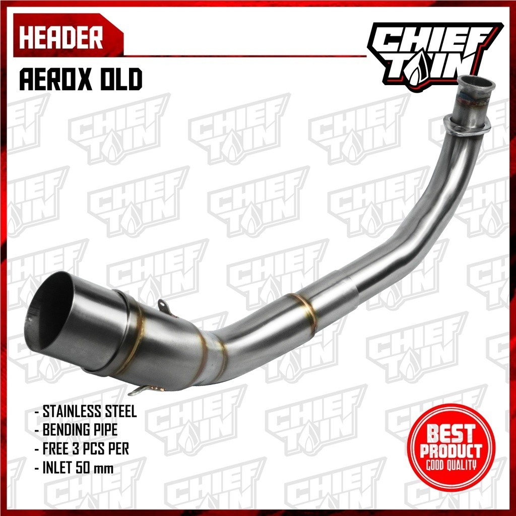 LEHER AEROX OLD - HEADER AEROX OLD INLET 38 INLET 50 CHEIFTAIN EXHAUST