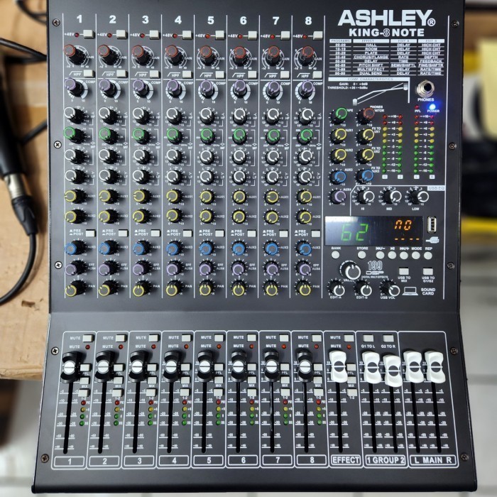 MIXER AUDIO ASHLEY KING8 NOTE/KING 8 NOTE USB-BLUETOOTH-RECORDING PC