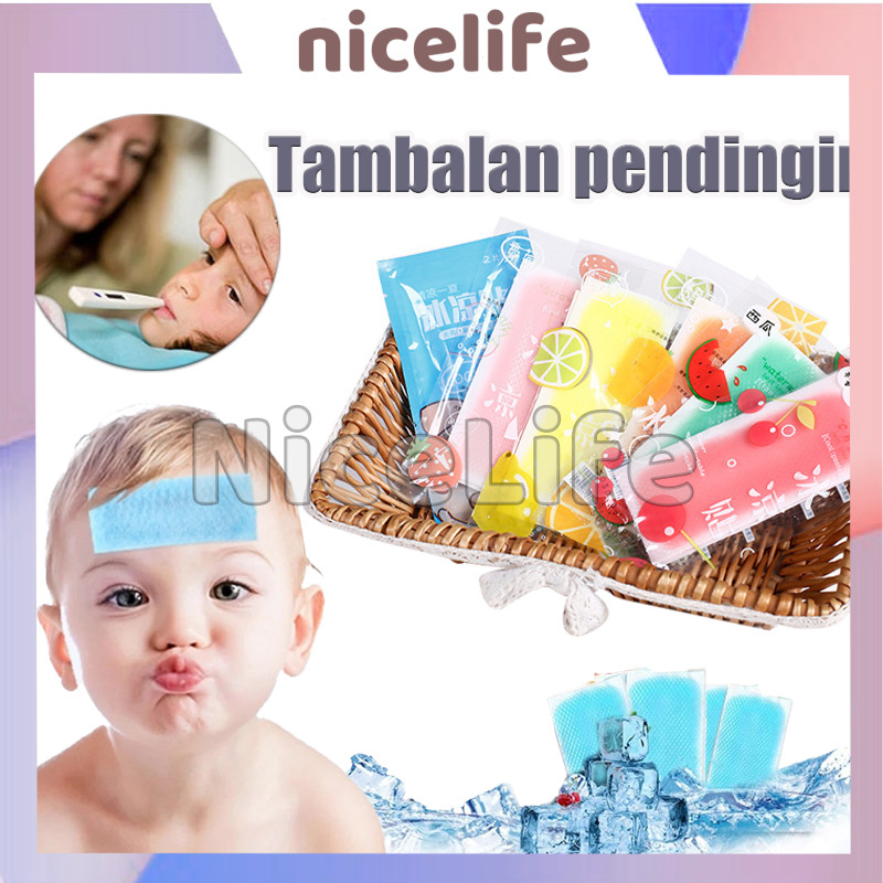 8PCS Kompres Stiker Penurun Panas / Plester Kompres Demam Bayi / Plester Kompres Demam Dewasa Penuru